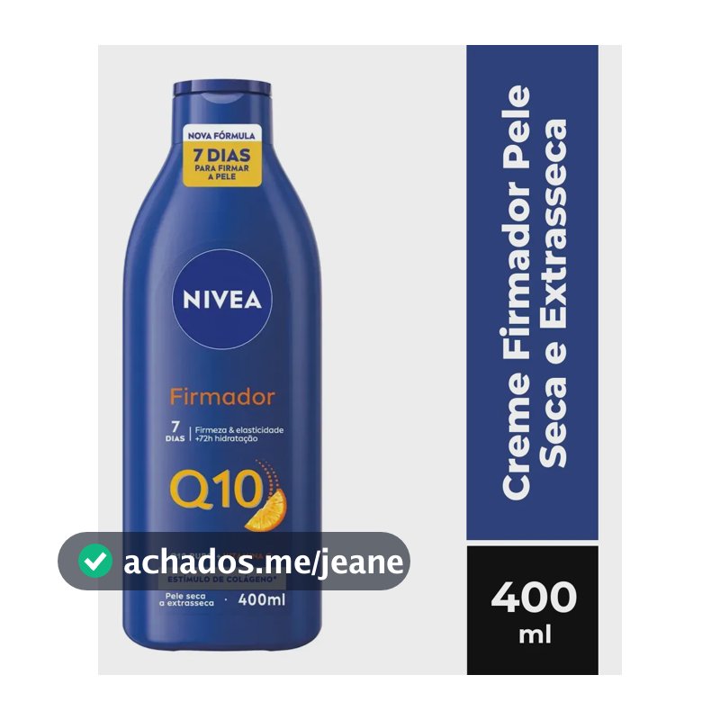 Nivea Loção Hidratante Firmador Q10 + Vitamina C 400ml, Hidratação Intensa 72h, Pele Firme E Elasticidade, Corporal, Pele Seca E Extrasseca Notas Cítricas