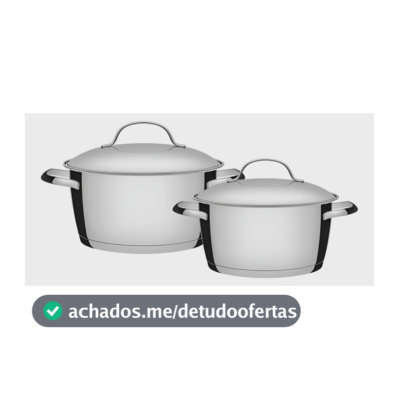 Jogo De Panelas Tramontina Inox Fundo Triplo Allegra 2 Pç