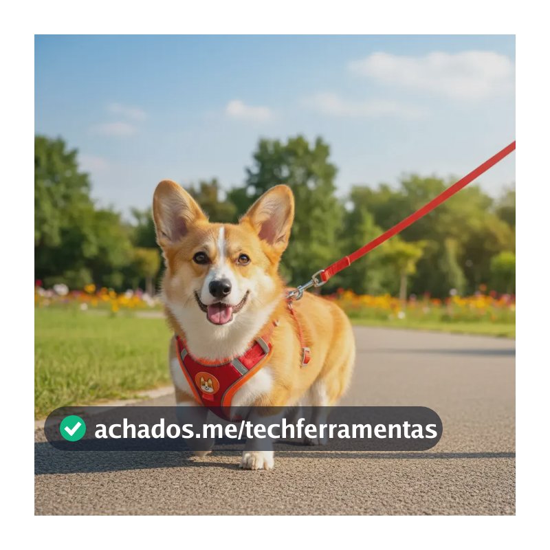 Coleira Peitoral Para Cachorros Gatos Reflexiva Com Guia Vermelho Pet G