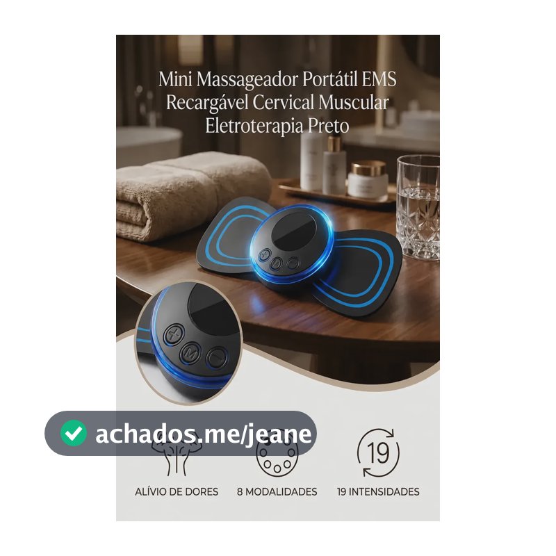 Massageador Dor Pescoço Cervical Portátil Elétrico 127/220v Azul
