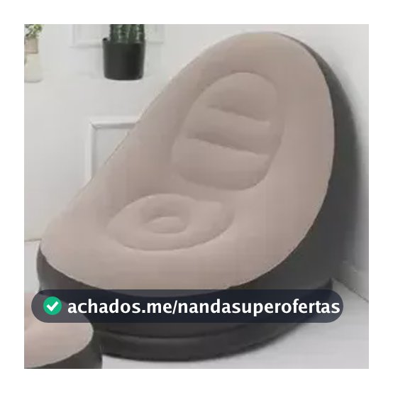Poltrona Inflável Comprateca com Pufe e Inflador 100 kg