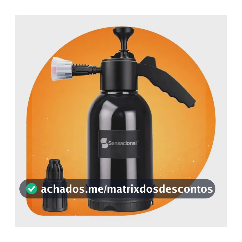 Snow Foam Pulverizador Manual Borrifador Espuma 2 Litros Alta Pressao Profissional Com 2 Bicos Automotivo Lavagem Carro Moto Limpeza Detalhamento Jardim Uso Geral Sensacional
