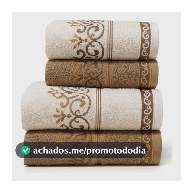 Jogo Toalhas Banho E Rosto Grossas Macias 100% Algodão 4pçs