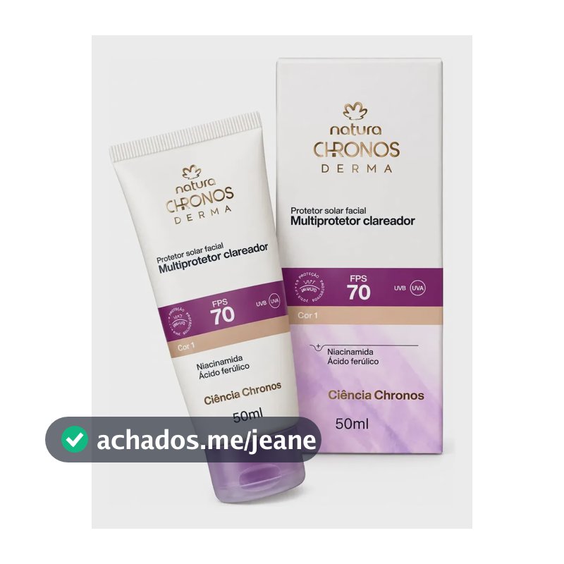 Natura Chronos Derma- Multiprotetor Clareador Fps 70 - Cor 1