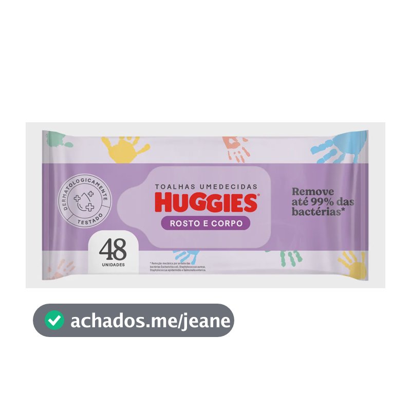 Huggies Lenços Umedecidos Rosto e Corpo Hipoalergênico 48 Un