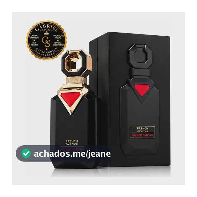 Perfume Árabe French Avenue Amber Empire Masculino 100ml