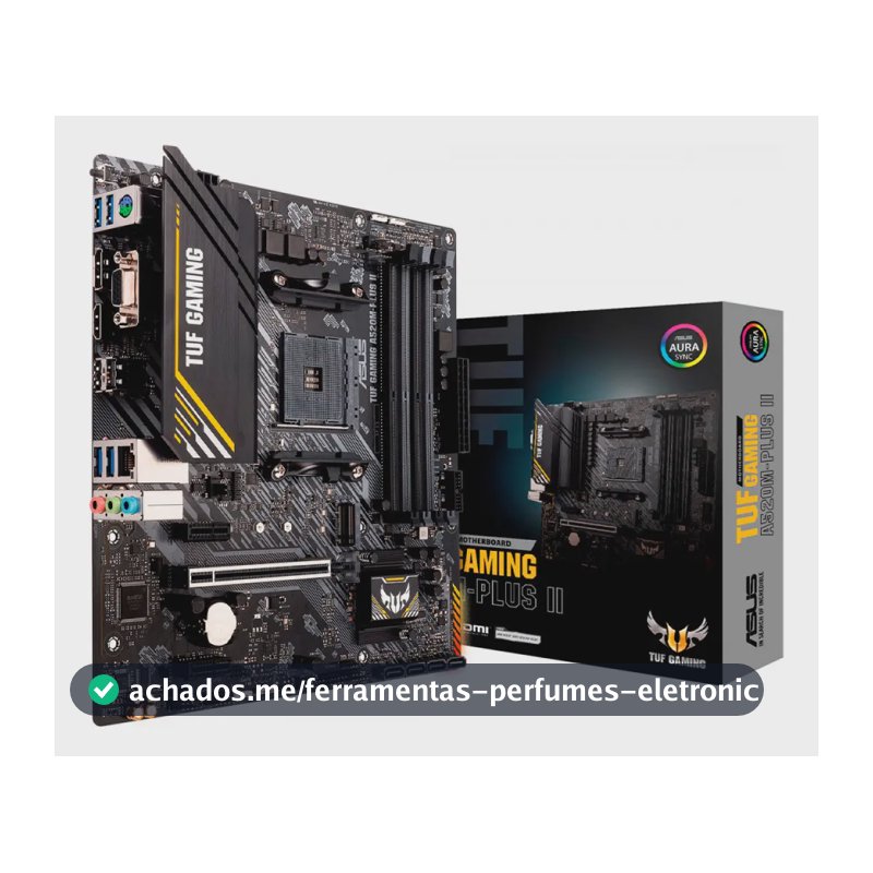 Placa-Mãe ASUS TUF GAMING A520M-PLUS II, AM4, mATX, DDR4