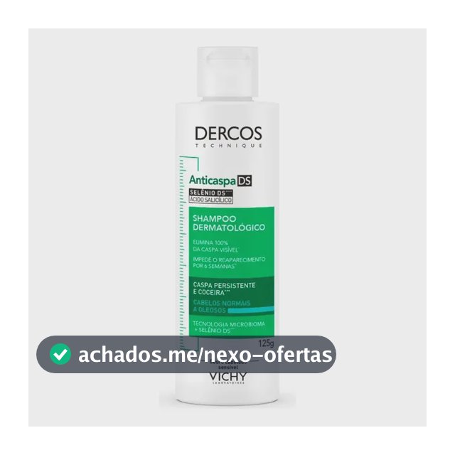 Shampoo Anticaspa Cabelos Normais a Oleosos, Dercos DS Vichy, 125g
