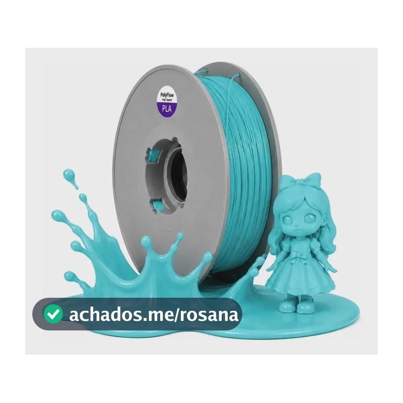 Filamento 3d Pla Polyflow 1,75mm Premium - High Speed 1kg Azul Tiffany