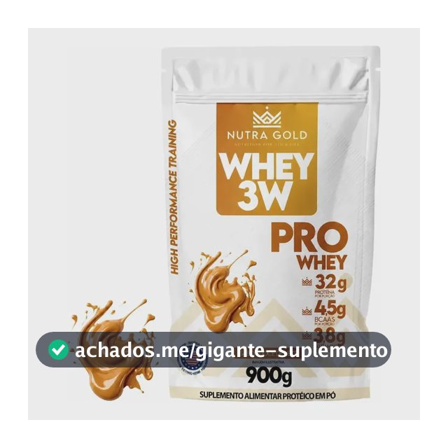 Whey Protein 3w Nutra Gold (32g Proteina)900g Refil Original