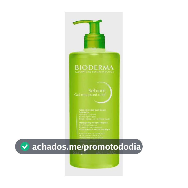 Gel de Limpeza Facial Bioderma Sébium Gel Moussant Actif 500ml | Pele com tendência a acne