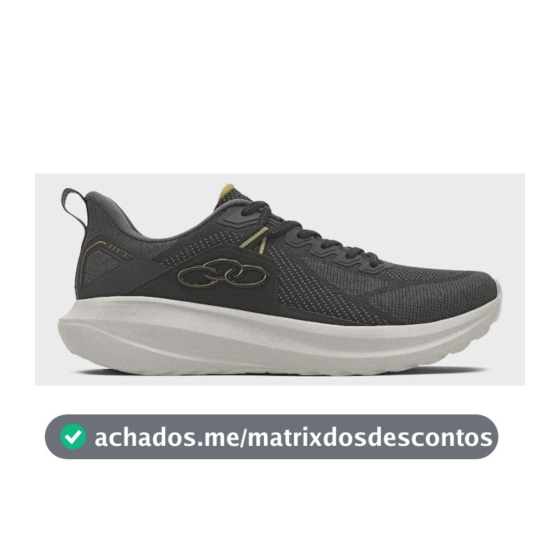 Tênis Masculino Olympikus Zex 2 Preto/chumbo Liso 43 Br