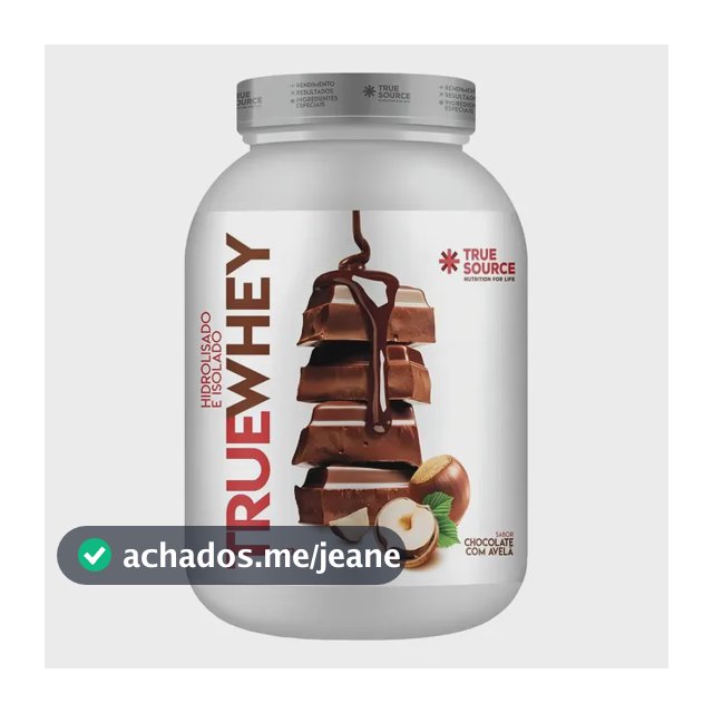 Whey Gourmet True Whey Isolado Hidrolisado 837g-true Source Sabor Chocolate C/ Avelã