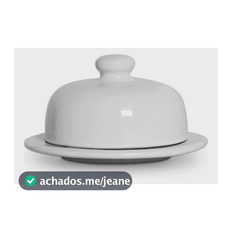 Manteigueira De Cerâmica Standard 16cm Branca - Scalla Branco