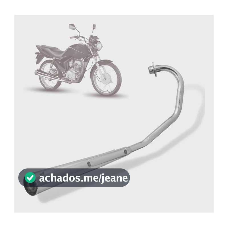 Escapamento Moto Cg Fan 125 2009 2010 2011 2012 2013 Cromado