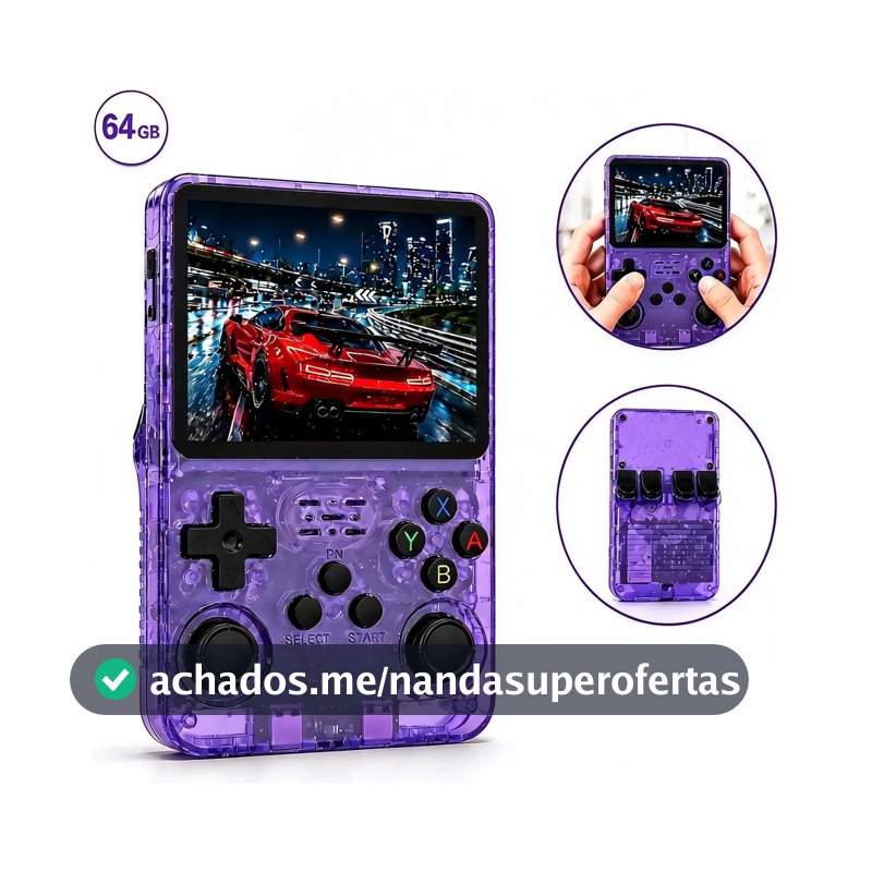 Tela Game Console Portátil Retrô Gamer Videogame 64 Gb