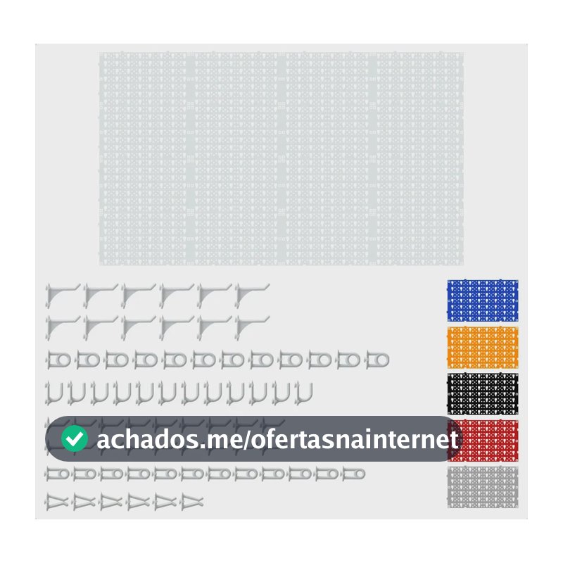 Painel Organizador De Ferramentas Plástico Ajustável 118x69 Perfurado Reforçado Pegboard Nerf Cor Branco