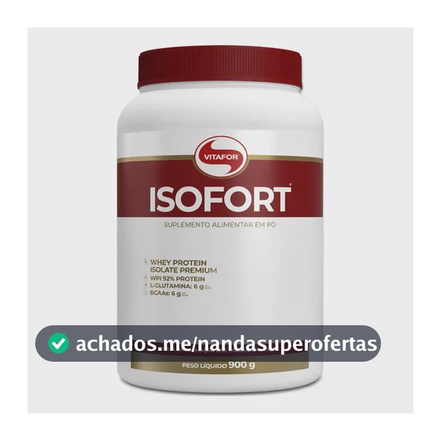 Isofort Whey Protein Vitafor (proteína Isolada) - Pote 900g