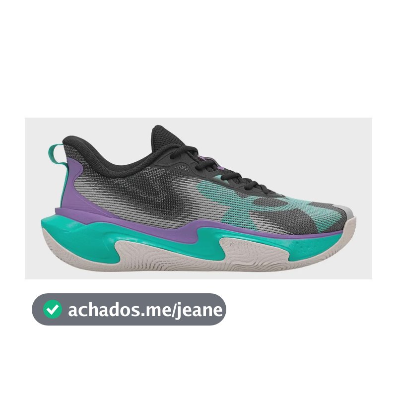 Tênis De Basquete Layup Masculino - Under Armour Preto, Turquesa E Roxo 42