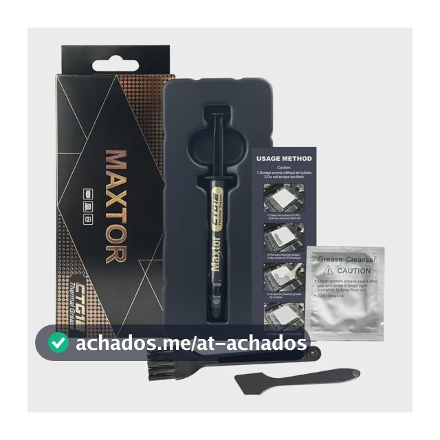 Pasta Térmica Maxtor Ctg12 - 18 W/mk Cpu Gpu Ps4 Xbox Laptop Cinza-escuro