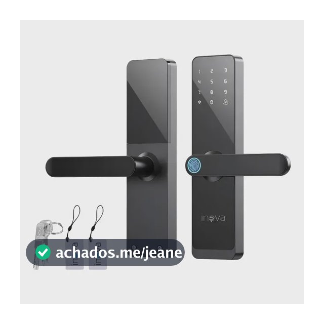 Fechadura Digital Eletronica Inova Biometria Senha Cartão Magnético Compatível 40mm A 55mm Apoiar O Português