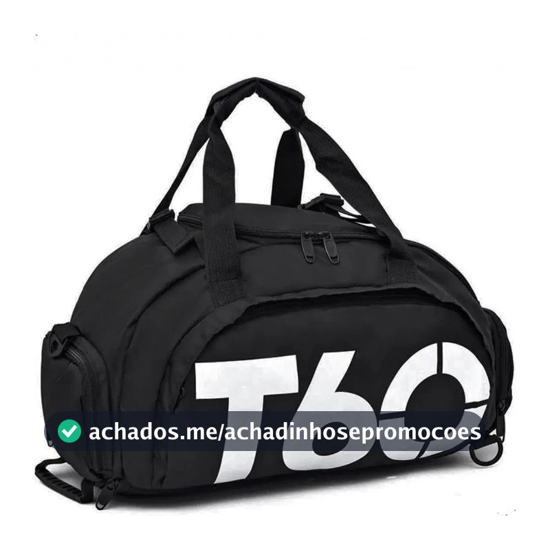 Bolsa Esportiva Mochila Academia Viagem Impermeável T60 Cor Preto