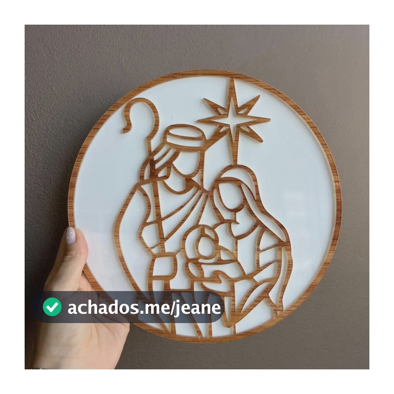 Guirlanda Sovi Personalizados Acrílico 25cm Natal Branco