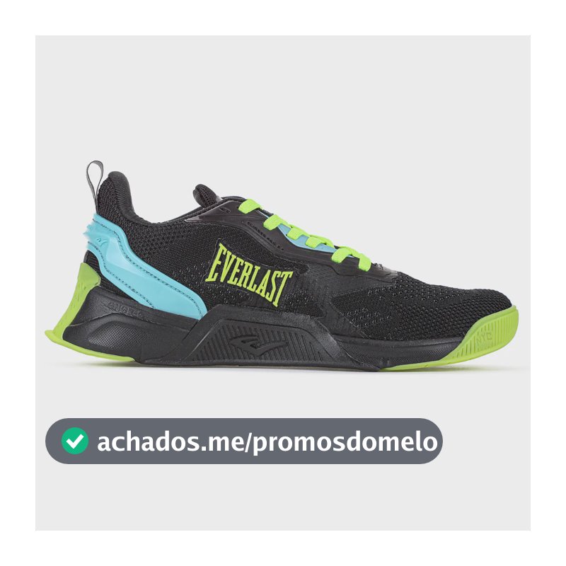 Tênis Everlast Climber Pro 2.0 Confortável Macio Eva Preto E Verde 35,0 Br