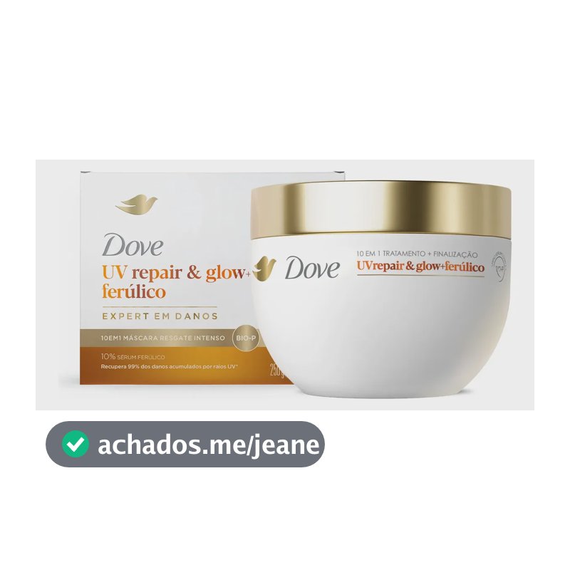 Dove Máscara Capilar 10 em 1 UV Repair & Glow + Ferúlico 250g