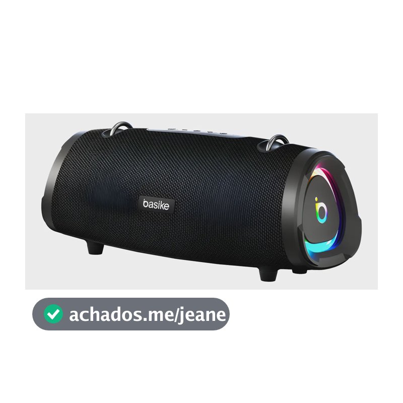 Caixa de Som Portátil Basike Ba-RAD133 de 160W, com Bluetooth e Bass Boost