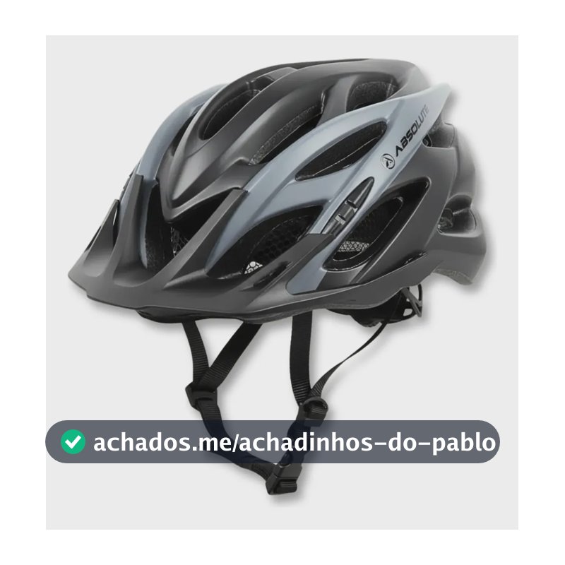 Capacete Ciclismo Mtb Bike Absolute Wild Com Led Preto/cinza Preto E Cinza Único