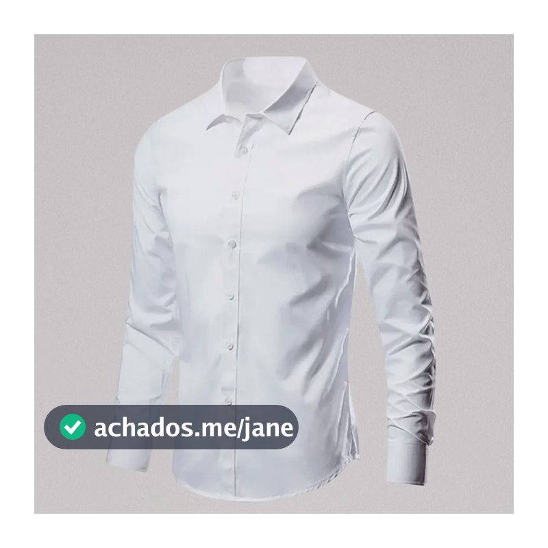Camisa Social Manga Longa Slim Fit Masculina Clássica