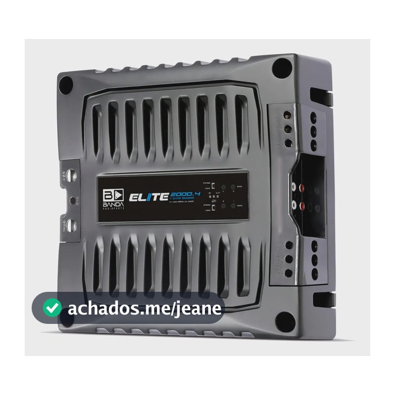 Módulo de Potência Banda Elite 2000.4 2000W RMS 4 Canais 2 Ohms