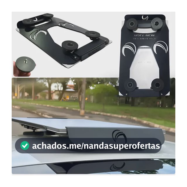 Suporte Magnético De Teto Veicular Para Starlink Padrão Geração 3 Em Aço Resistente +4 Ímãs E Pintura Eletrostática Automotiva
