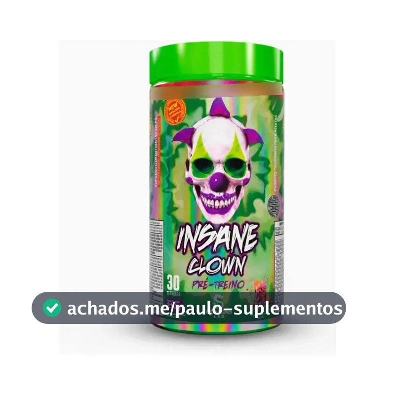Pré Treino Insane Clown 210g Demons Lab Pra Energia E Foco Fruit Punch