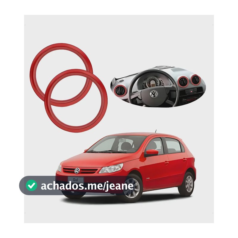 Jogo 4 Apliques Vermelho Para Entrada De Ar Painel Gol G4 G5