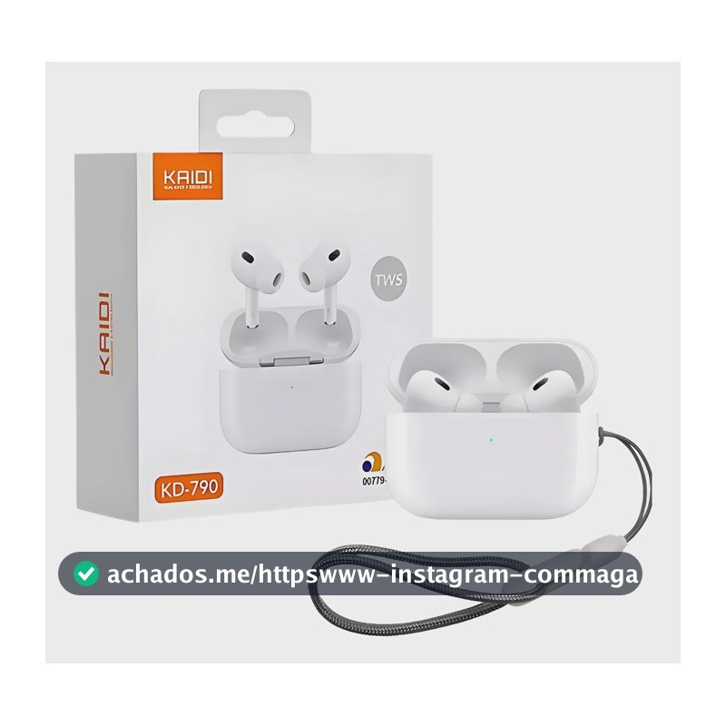 Fones De Ouvido Sem Fio Kaidi Kd-790 Bluetooth Branco Academia Antiruído