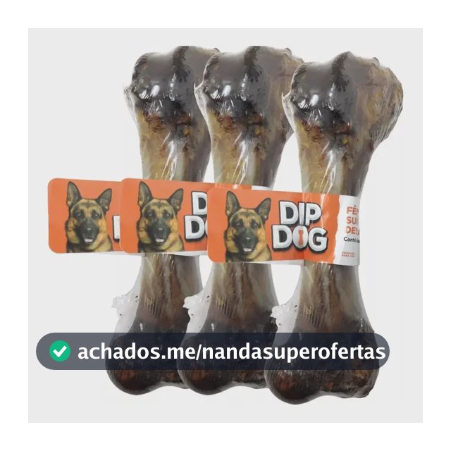 Kit 3 Ossos Fêmur Suíno Natural Desidratado Para Cachorros Grandes