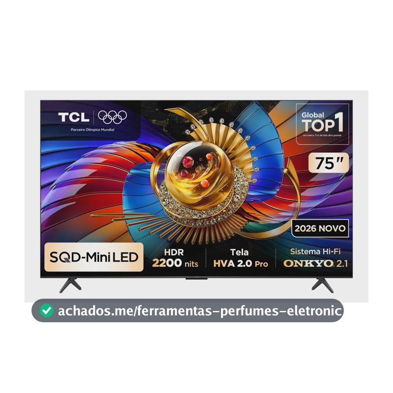Smart Tv Tcl 75 Polegadas Sqd-Mini Led 4k Q7d Pro Wifi Bluetooth Google Tv Hdr10+ 144 Hz 75q7dpro