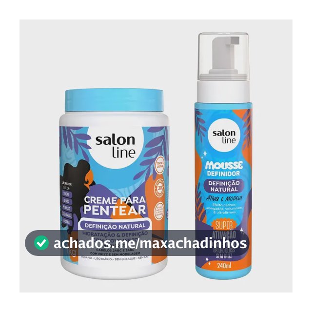 Kit Definição Natural Com Mousse E Creme Para Pentear