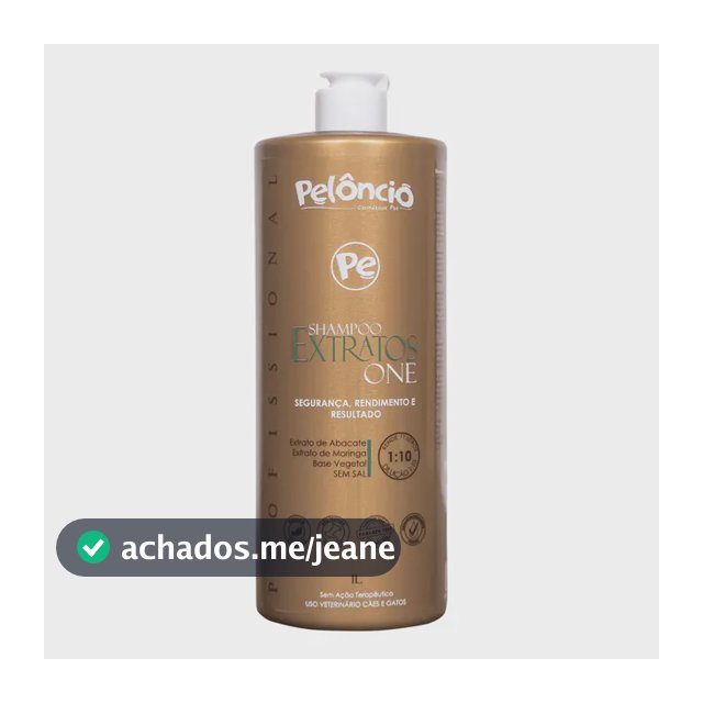 Shampoo Pet Peloncio Extratos One 1 Litro Diluição 1/10 Pré Penaty