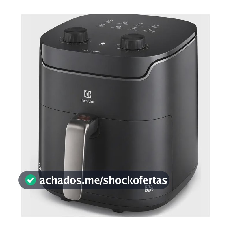 Fritadeira Elétrica Electrolux 5,6l 1400w Eaf40 Efficient 110v Tecnologia Air Cooking 360° Grafite Lançamento