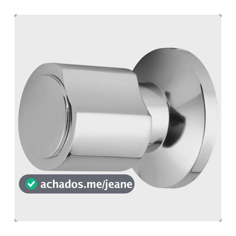 Acabamento Para Registro Chuveiro Base Deca Padrão 16 Estrias Para Gaveta Ou Pressão Compatível 1/2 ou 3/4 Volante Redondo Metal Cromado Brilhante Aromatec