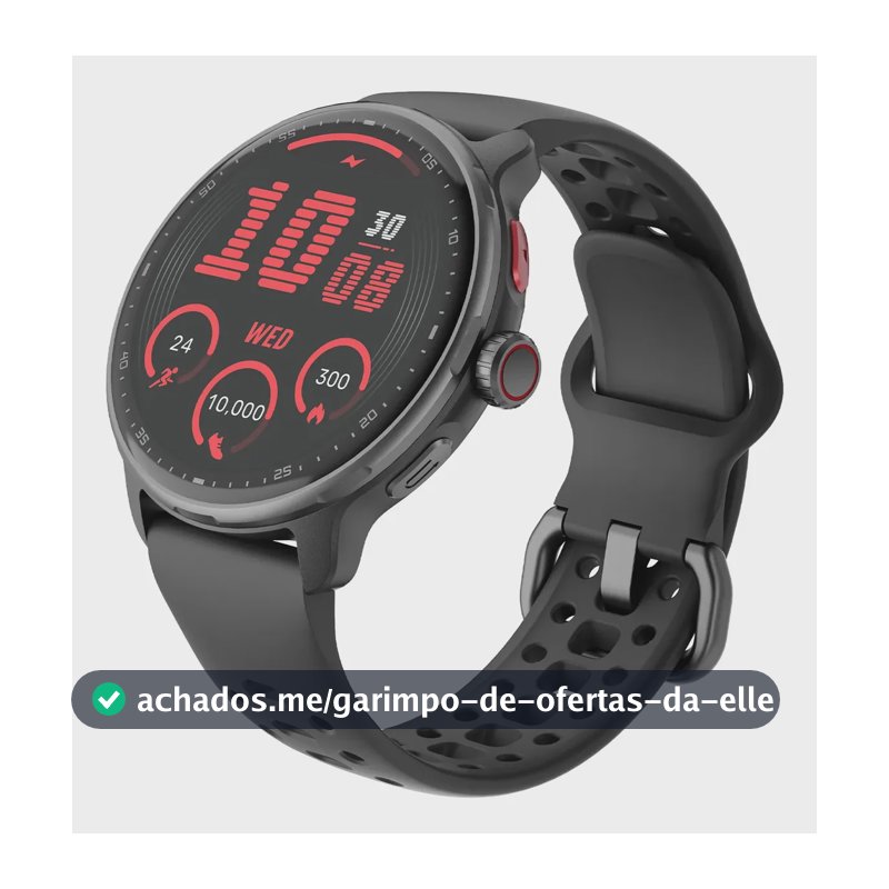 Relógio Inteligente Gps Smartwatch Amoled 3atm Outdoor Strar Preto Mesh