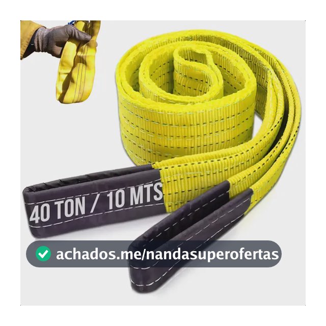 Cinta Fita 40 Toneladas X 10 Metros 4x4 Reboque Guincho