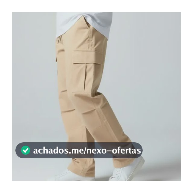 Calça Cargo Masculina Larga Skatista Streetwear Sarja P A Gg
