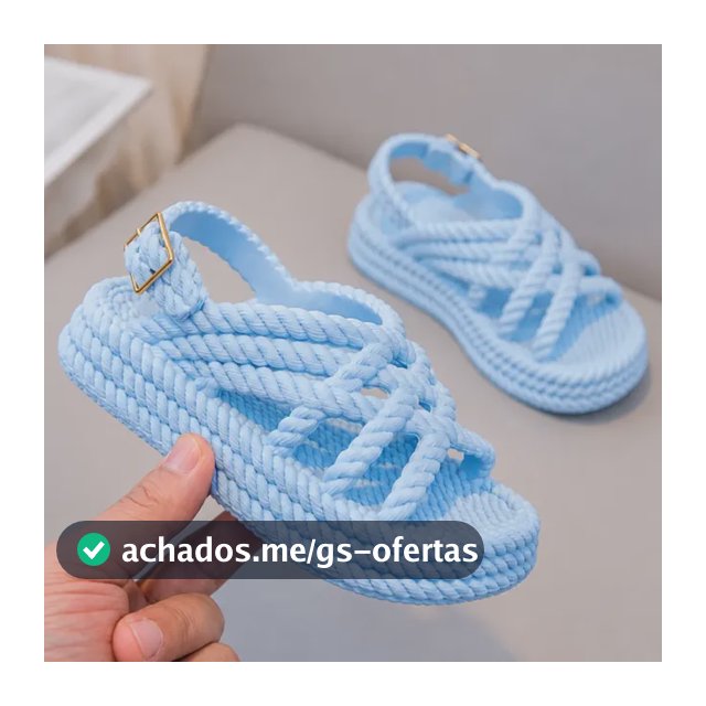 Sandália Infantil Feminina Meninas Baby Confortável Trançada