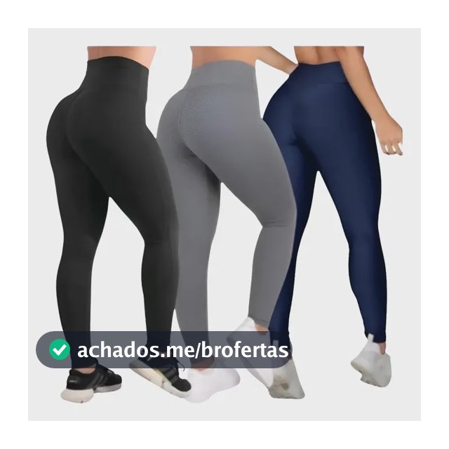 Kit 3 Calças Legging Legg Grossa Zero Transparência Promoção