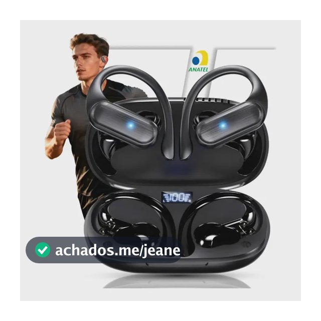 Fone de Ouvido Esportivo A520 TWS com Ganchos para Academia, Bluetooth 5.3 e Graves Potentes HiFi