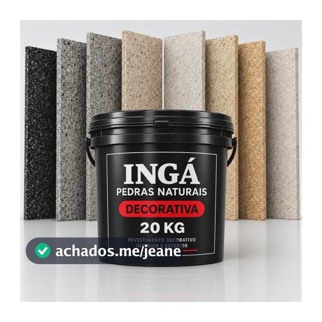 Revestimento Ingá Pedras Naturais 20kg Efeito Pedra Black Imperial